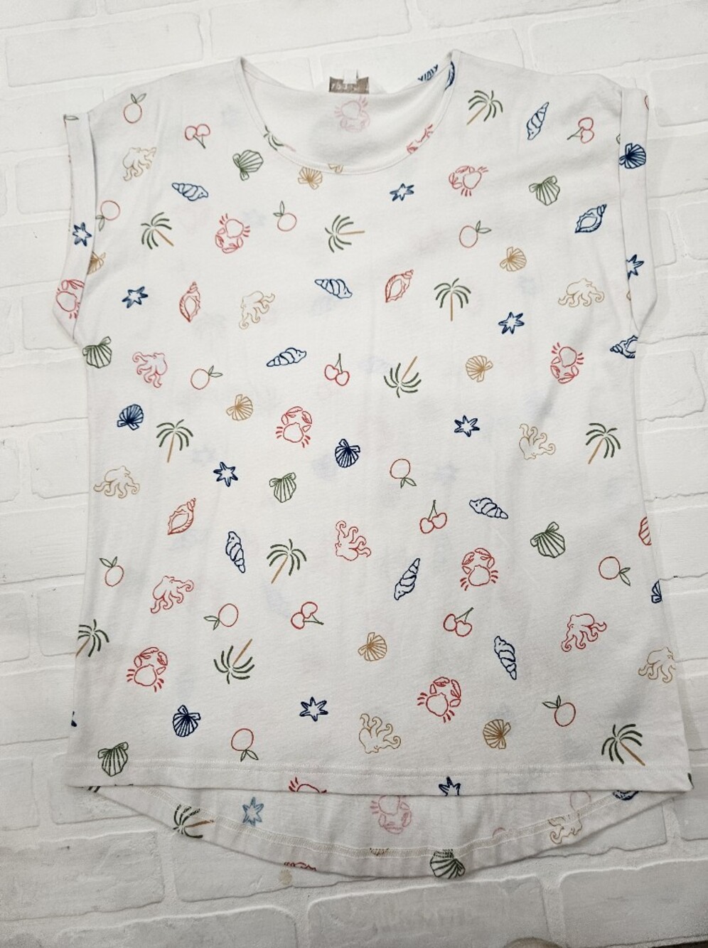 Shell And Cherry Print Tee